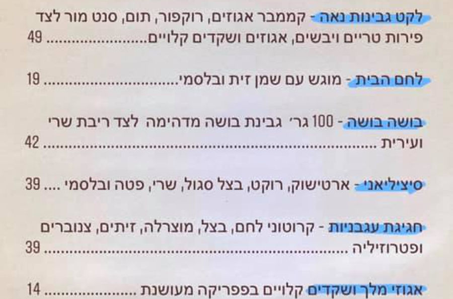 תפריט ההאפי האוור של שאטו שועל